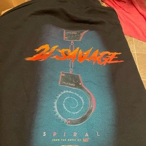 Diamond Supply Co x Spiral Movie x 21 Savage Hoodie Sz L New